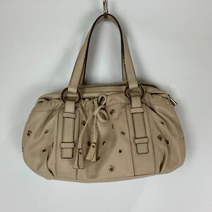 【美品】COCCINELLE / コチネレ | スムースレザーハンドバッグ | ベージュ