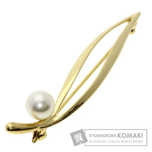 MIKIMOTO ミキモト パール 真珠 ブローチ K14イエローゴールド レディース 中古