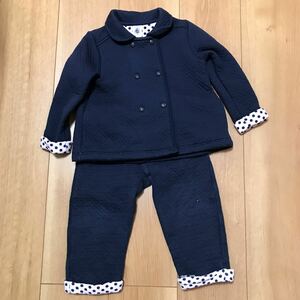 【中古】PETIT BATEAU プチバトー　フォーマルスーツ セットアップ　中綿　サイズ24m/86cm