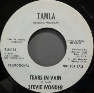 【SOUL 45】STEVIE WONDER - TEARS IN VAIN / KISS ME BABY (s240509037) *rare promo