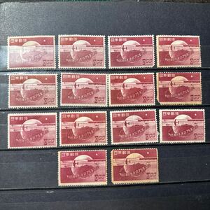 【137】1949年 万国郵便連合UPU75年記念切手 8円 未使用　14枚　