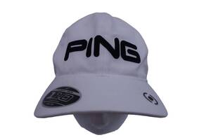 PING(ピン) キャップ 白 メンズ フリーサイズ ゴルフ用品 2410-0688 中古