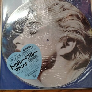 ピクチャーレコード LP picture disc マドンナ MADONNA トゥルーブルー TRUE BLUE ワーナーパイオニア P-15004 初回プレス限定 1986年帯付