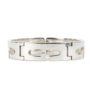 GUCCI グッチ Gプレート リング ヘヴィー シルバー ブレスレット G Plate Locked Bracelet Ag925 ヴィンテージ オールド イタリア製