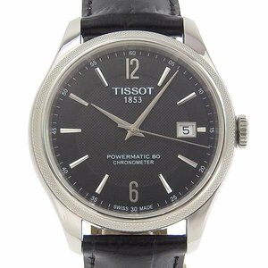 1円 訳あり ジャンク ティソ TISSOT T108408A 自動巻き バラード 黒文字盤 SS×レザー メンズ 腕時計