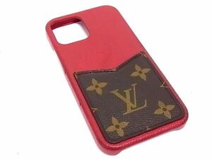 LOUIS VUITTON ルイヴィトン M80081 モノグラム バンパー iPhone12/12Pro対応 アイフォンケース スマホケース レッド系 FC5991