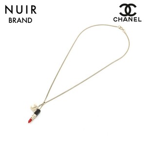 シャネル CHANEL ネックレス ココマーク リップ ゴールド