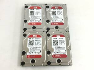 〇【4台セット】Western Digital WD20EFRX 2TB SATA 3.5インチ WD Red 消去済 正常 ハードディスク 動作品