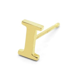 【バラ売り/1個】 ピアス 18金 イエローゴールド I イニシャルのピアス アルファベット 文字｜K18YG 18k レディース メンズ