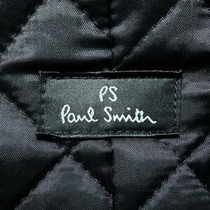 極美品銀釦Paul Smith Londonナポレオンコート黒ブラック刻印銀メタルボタンマリンPコートミリタリージャケット大きいポールスミスロンドン