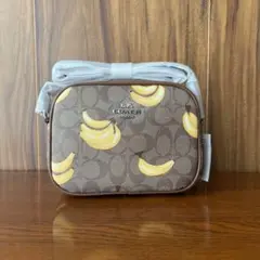 【新品未使用】COACH ショルダーバッグ シグネチャー/バナナプリント