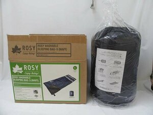 b.未使用品＊ウォッシャブルシュラフ 5 LOGOS(ロゴス) ROSY ネイビー 約80×190cm 寝袋 アウトドア キャンプ