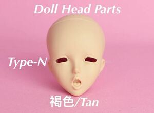 angel philia ドール用 ヘッド パーツ Type-N 褐色 無彩色 首ジョイント付き vmf50 オビツ アゾン parabox msd mdd dollheadparts dollbot