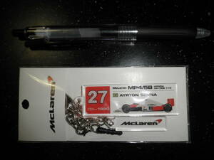 F1 アイルトン セナ マクラーレン ホンダ MP4/5B No.27 キーホルダー 新品 即決