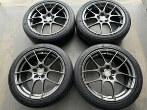 BBS RF RF504 17インチ PCD100 5穴 7.5J プラチナシルバーキャップ REGNO GR-XII 215/45R17 プリウス CT200h 86 BRZ