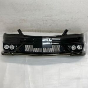 超美品☆メルセデスベンツ純正☆W221系 Sクラス☆前期 AMG☆純正フロントバンパー☆カーボンスポイラー付☆4連フォグランプ☆黒メタリック