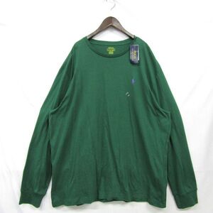 サイズ XL POLO RALPH LAUREN ロング Tシャツ 長袖 グリーン ワンポイント ポロ ラルフ ローレン 古着 ビンテージ 3J2006