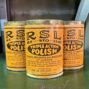 【vintage】RSL RE-STO-LUST モーター tin 缶 ガレージ アドバタイジング antique 什器 店舗ディスプレイ us アンティーク ヴィンテージ