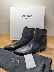 新品同様 CELINE JACNO ジョードプル レザーブーツ 42 シャイニーカーフスキン エディスリマン ジャクノ サンローランパリ ディオールオム