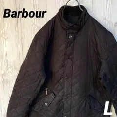 Barbour　バブアー　キルティングジャケット　ブルゾン　ブラック黒　L　ロゴ