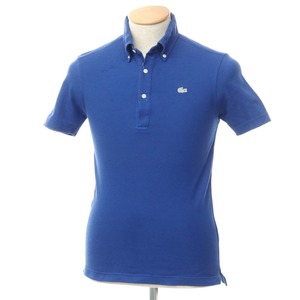 【中古】ラコステ LACOSTE 鹿の子コットン 半袖ポロシャツ ブルー【サイズ2】