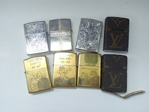 A65922【中古】ZIPPO ジッポ ジッポー ライター オイルライター おまとめ8個セット ミッキー ミニー 和柄 ブラス クロスデザインなど