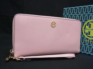 ■新品■未使用■ TORY BURCH トリーバーチ レザー ラウンドファスナー 長財布 ウォレット レディース ピンク系 BI1169