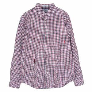 WTAPS ダブルタップス 10SS 101SPDT-SHM02 LOOP L/S SHIRTS チェック ボタンダウン シャツ レッド系 ホワイト系 ネイビー系 M【中古】