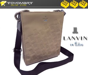 2163●ランバンオンブルー LANVIN en bleu●新品　Tilt ティルト 牛革 ミニショルダーバッグ　トープ　定価16500円