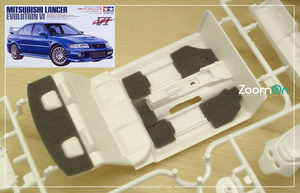 ◆◇ZoomOn Model【ZC008】1/24 車内カーペットセット/三菱ランサーエボリューションVI-イエロー◇◆