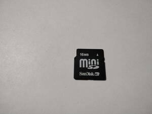 16MB　メガバイト　SanDisk　miniSDカード　メモリーカード　ミニSDカード