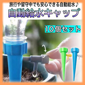 ★自動給水キャップ★10個セット 水やり 器水量調整 ガーデニング 盆栽 野菜【匿名配送・送料無料】