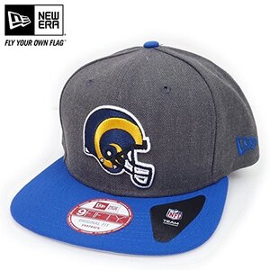 New Era ニューエラ NFL LosAngeles Rams ロサンゼルス ラムズ オールドロゴ スナップバック キャップ（チャコール/ブルー）【並行輸入品】