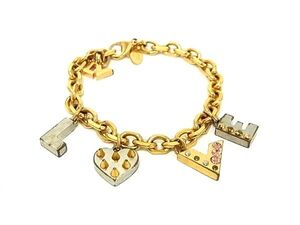 1円 LOUIS VUITTON ルイヴィトン M67027 ブラスレ スパイキーヴァレンタイン ブレスレット アクセサリー レディース ゴールド系 FI3103