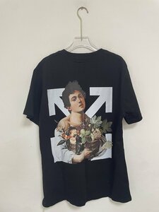 OFF-WHITE オフホワイト Oversized Caravaggio Boy T-shirt Black Tシャツ 希少 中古 Mサイズ