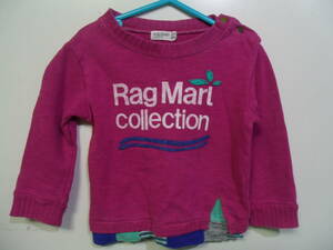 全国送料無料 ラグマート RAG MART キッズ ジョイ製 子供服キッズベビー女の子長袖スウェットシャツ トレーナー90