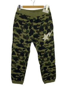 A BATHING APE◆スウェットパンツ/M/コットン/カーキ/カモフラ/001ptj801002m