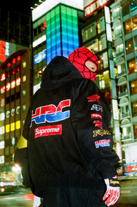 希少★新品本物【黒★L】Honda Fox Racing Puffy Zip Up Jacket ホンダフォックスレーシングパフィー 正規店購入シュプリーム 限定 Supreme