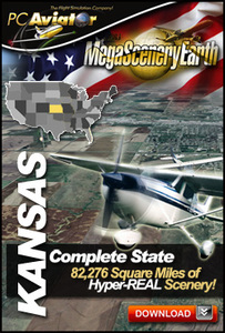 Download MegaSceneryEarth 2.0 Kansas FSX カンザス州 アドオンソフト