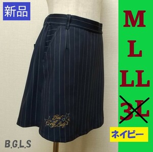 ★新品 大特価セール★ゴルフ スカート見えキュロット★GL209004NB ネイビー ゴルフウェア レディース M L LL XL 星柄 ストレッチ 秋