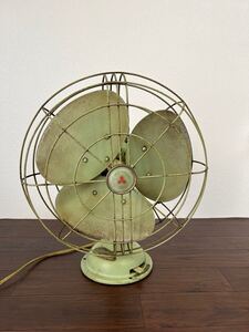 昭和レトロ 鉄製 当時物 卓上扇風機 三菱 AC ELECTRIC FAN 3枚羽根 動作確認済み