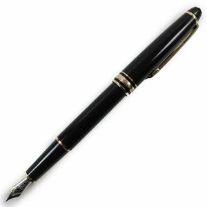 良品●MONTBLANC モンブラン マイスターシュテュック クラシック ペン先K14 Fニブ ホワイトスター 万年筆 ブラック ゴールド メンズ