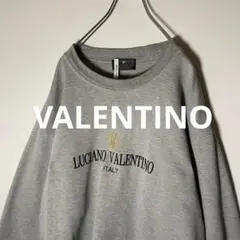 VALENTINO トレーナー　スウェット　刺繍ロゴ　ヴァレンティノ　グレー