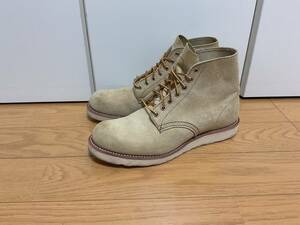 レッドウィング REDWING 8167 スエード プレーントゥブーツ 91/2Eインチ ベージュ セッター