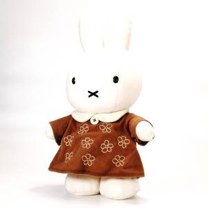 miffy ブラウン ミッフィー 立ちポーズ ぬいぐるみ M BR ブラウン 花柄 お花 自立 セキグチ Dick Bruna コレクション