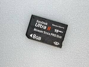 SanDisk Ultra II Memory Stick PRO Duo 8GB ケース付き サンディスク メモリースティック プロ デュオ PSP メモリーカード 動作確認済み