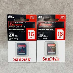 J1102★SanDisk Extreme SDHC SDHCカード UHS-1Class10 16GB SDSDX-016G-J35 //2枚