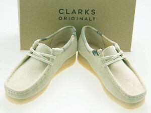 新品/CLARKS ORIGINALS/クラークス/WALLABEE/ウィメンズ ワラビー/OFF WHITE SUEDE/オフホワイト スエード/女性用/26150491/25.0cm