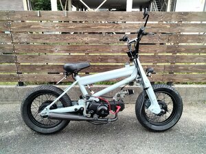 BMXカブ 太足 Fフォークワイド化 47mmピストン 刻印49cc 新品パーツ多数 カスタム車両