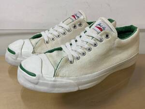 USA製 CONVERSE コンバース JACK PURCELL ジャックパーセル 裏地パイル 白緑 US8.5